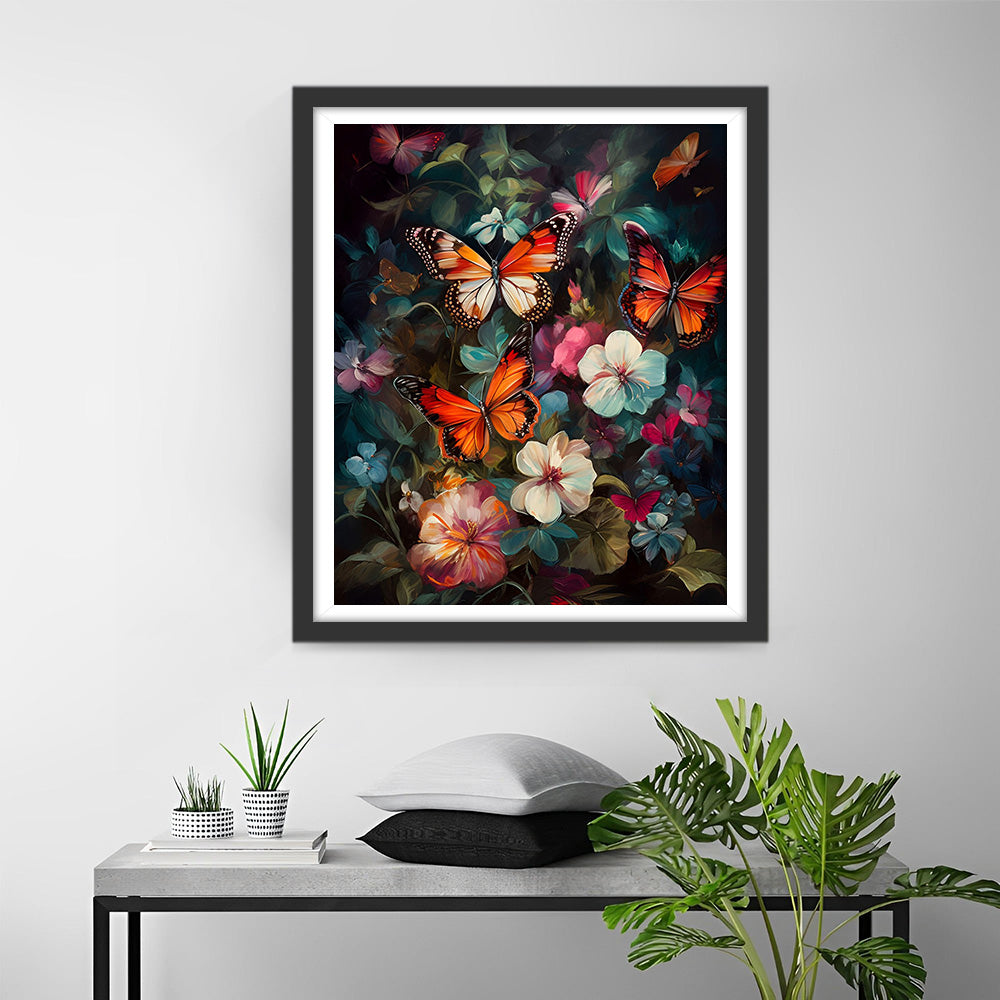 Schmetterlinge und Blumen Diamond Painting