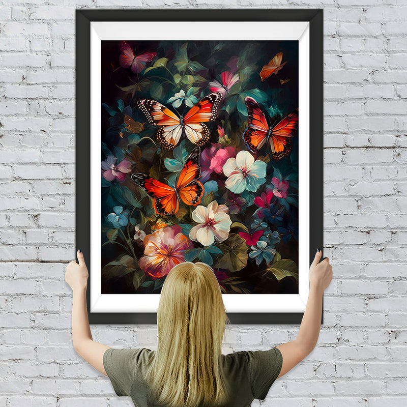 Schmetterlinge und Blumen Diamond Painting