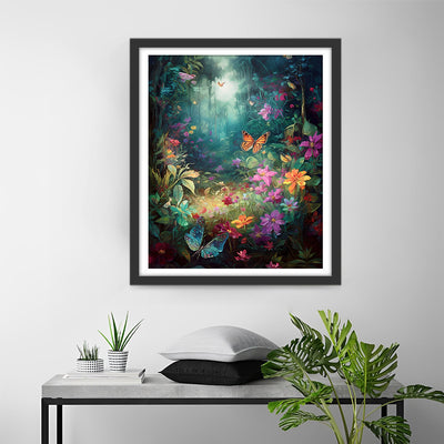 Schmetterlinge und Blumen im Spring Valley Diamond Painting