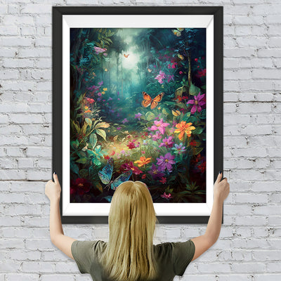 Schmetterlinge und Blumen im Spring Valley Diamond Painting