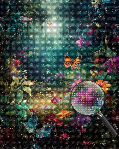 Schmetterlinge und Blumen im Spring Valley Diamond Painting