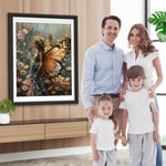 Schmetterlingsdame in Blumen Diamond Painting