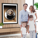 Schmetterlingsmuster im Kaffee Diamond Painting