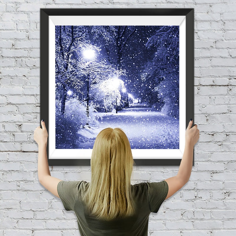 Schnee in der Nacht Diamond Painting