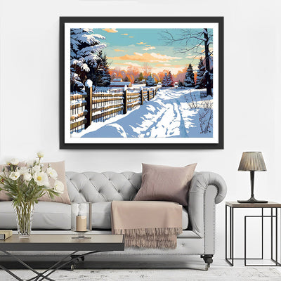 Schnee und Sonnenschein Diamond Painting