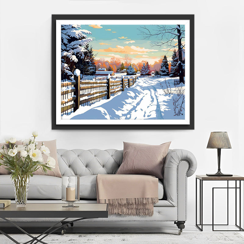 Schnee und Sonnenschein Diamond Painting
