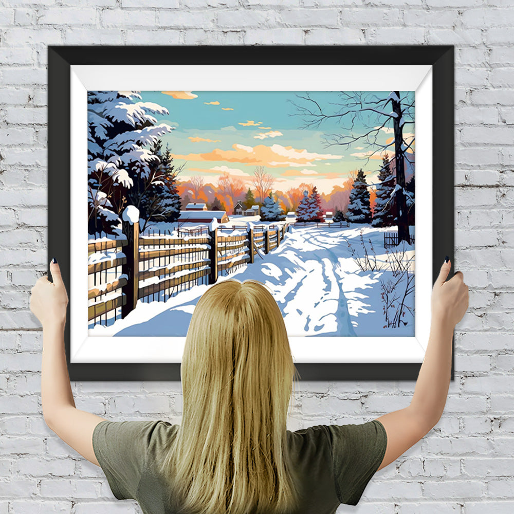 Schnee und Sonnenschein Diamond Painting