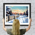Schnee und Sonnenschein Diamond Painting