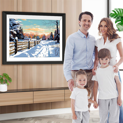 Schnee und Sonnenschein Diamond Painting