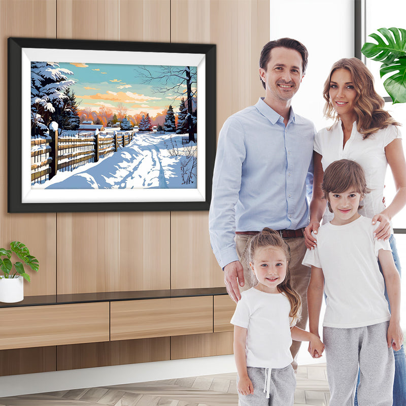 Schnee und Sonnenschein Diamond Painting