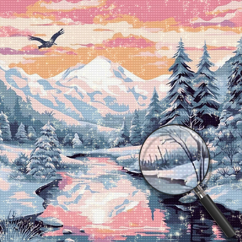 Schneebedeckte Berge Diamond Painting
