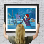 Schneemann Eiffelturm Nacht Diamond Painting