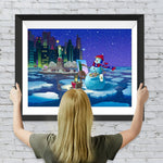 Schneemann Freiheitsstatue Diamond Painting