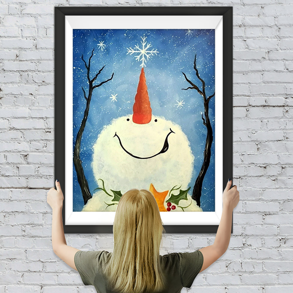 Schneemann Sternenhimmel Diamond Painting