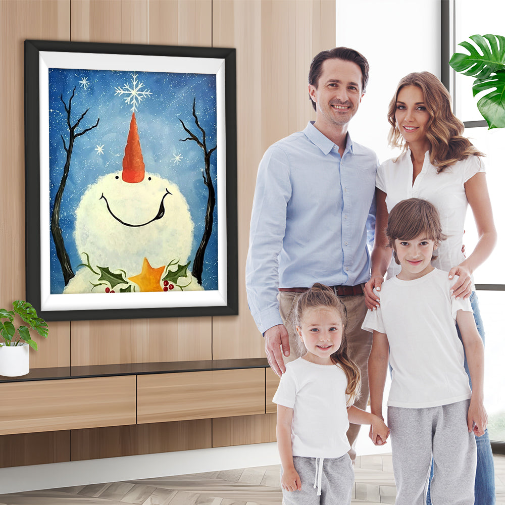 Schneemann Sternenhimmel Diamond Painting
