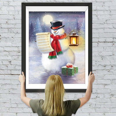 Schneemann und Geschenkliste Diamond Painting