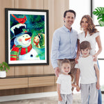 Schneemann und Kristallkugel Diamond Painting