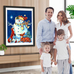 Schneemann und Tiere Diamond Painting