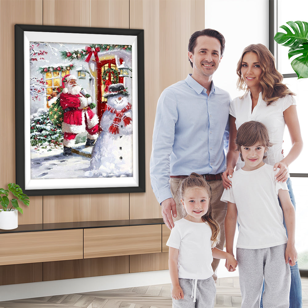 Schneemann und Weihnachtsmann Diamond Painting