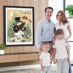 Schneemann Vögel Diamond Painting