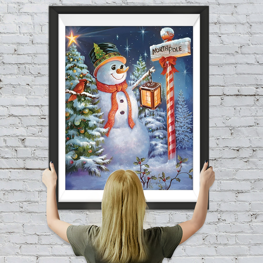 Schneemann Weihnachten Diamond Painting
