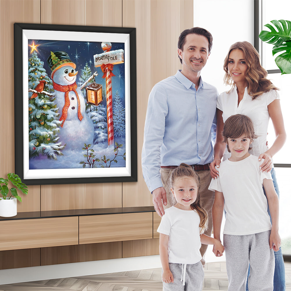 Schneemann Weihnachten Diamond Painting