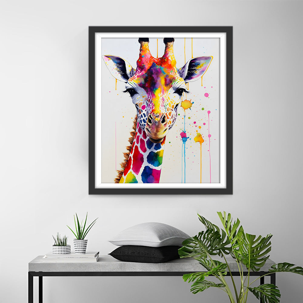 Schöne bunte Giraffe Diamond Painting
