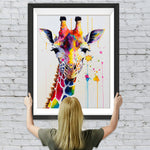 Schöne bunte Giraffe Diamond Painting