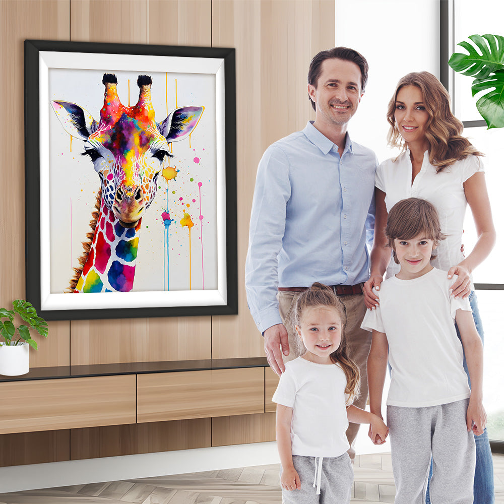 Schöne bunte Giraffe Diamond Painting