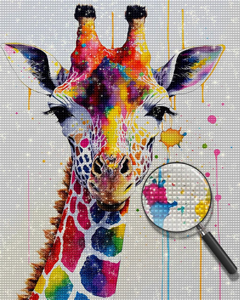 Schöne bunte Giraffe Diamond Painting