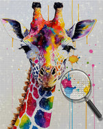 Schöne bunte Giraffe Diamond Painting
