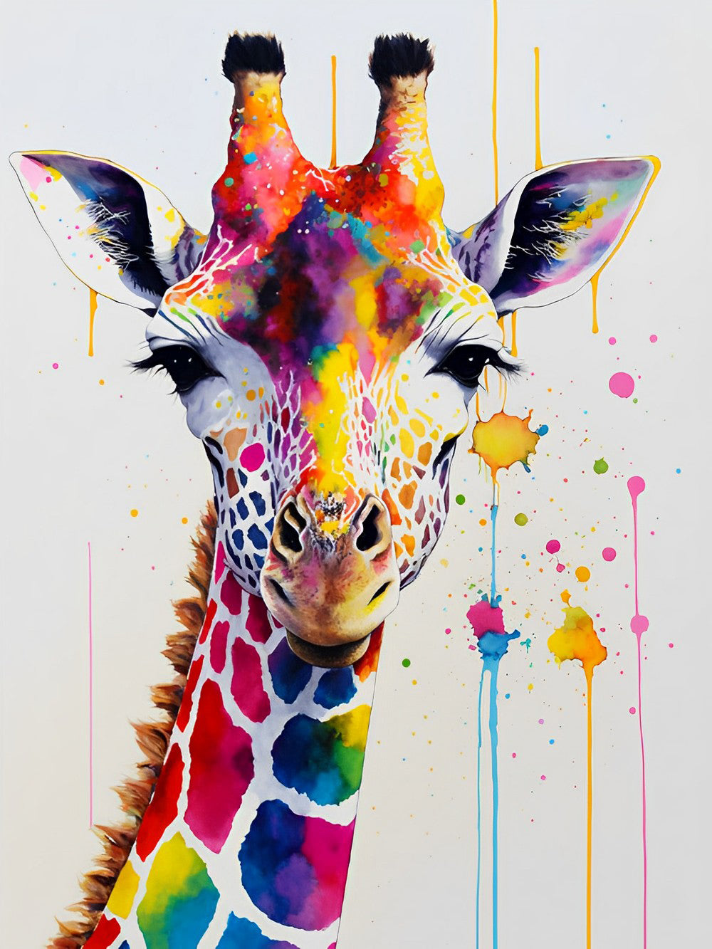 Schöne bunte Giraffe Diamond Painting
