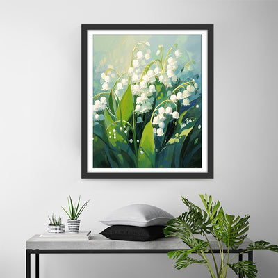 Schöne Glockenblumen im Tal Diamond Painting