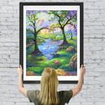 Schöne Landschaft im Frühling Diamond Painting