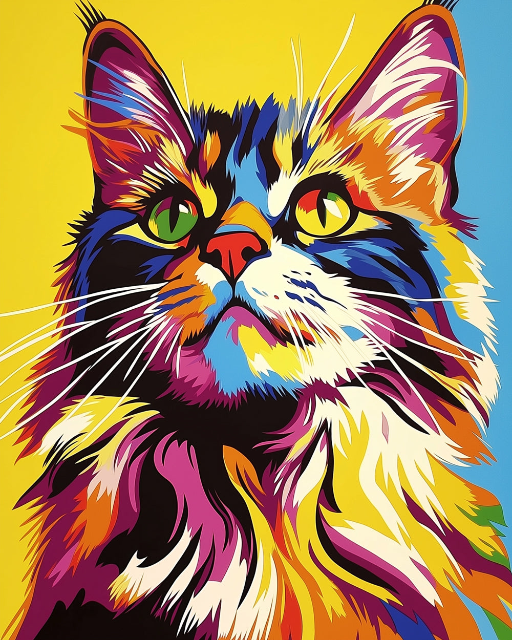 Schöne Maine Coon Katze Diamond Painting