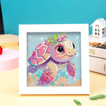 Schöne rosa Schildkröte Mini-Kristallpünktchen Diamond Painting
