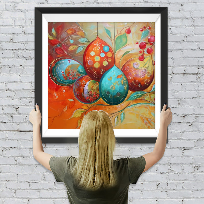 Schöne Weihnachtsdekoration Kugeln Diamond Painting