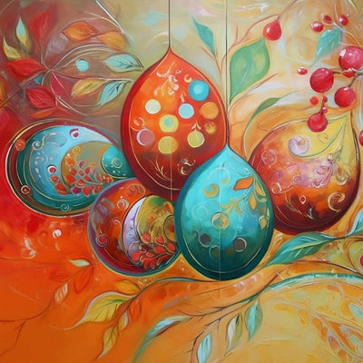 Schöne Weihnachtsdekoration Kugeln Diamond Painting
