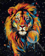 Schöner Aquarell-Löwe Diamond Painting