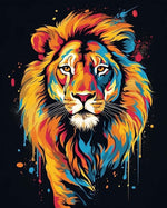 Schöner Aquarell-Löwe Diamond Painting