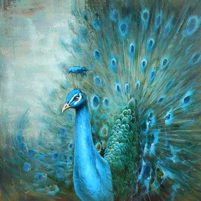 Schöner blauer Pfau Diamond Painting