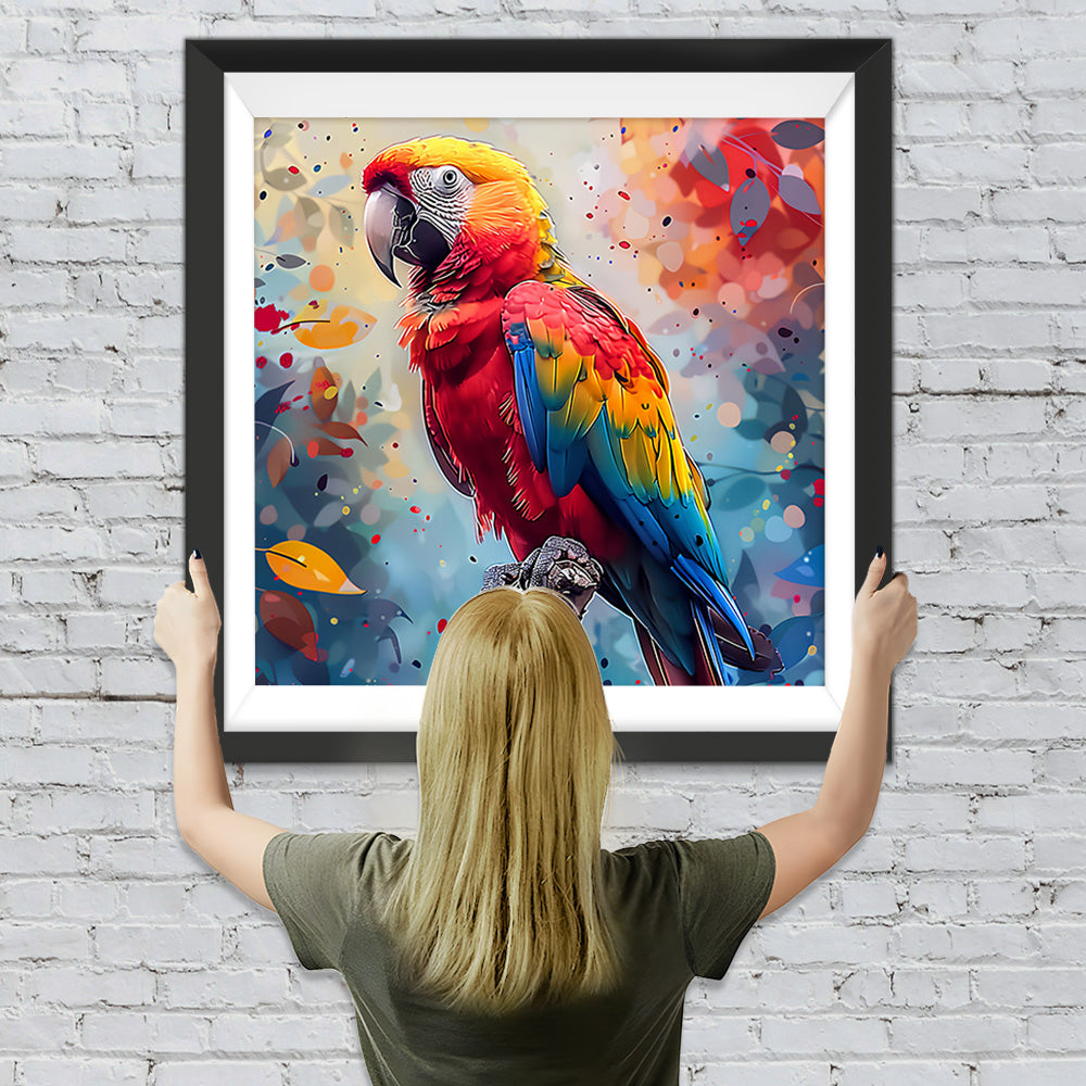 Schöner bunter Papagei Diamond Painting