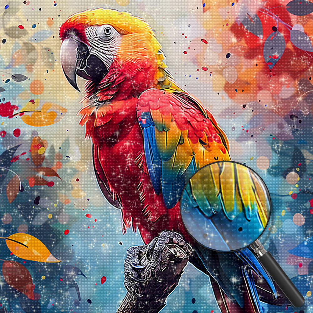 Schöner bunter Papagei Diamond Painting