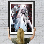 Schöner Engel und rote Rosen Diamond Painting