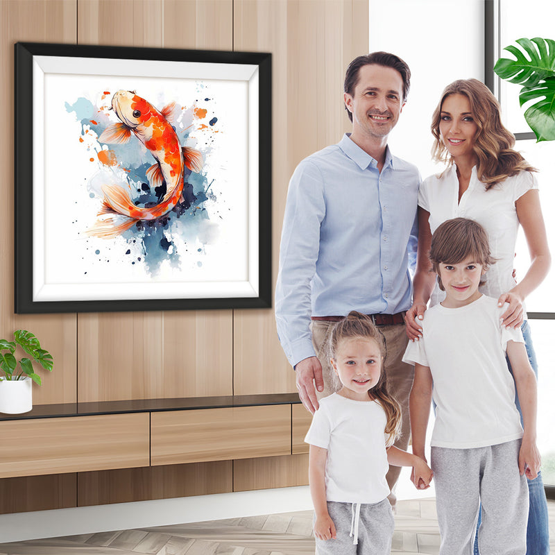 Schöner Roter Tinte Koi Diamond Painting