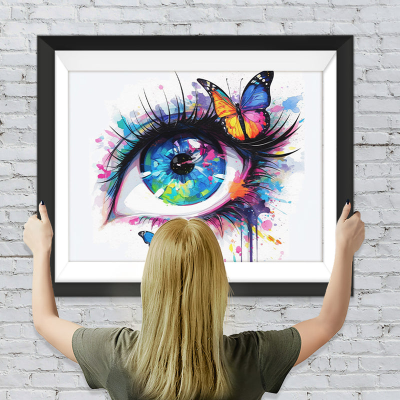 Schönes Auge und Schmetterling Diamond Painting