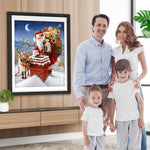 Schornstein Weihnachtsmann Rentier Diamond Painting