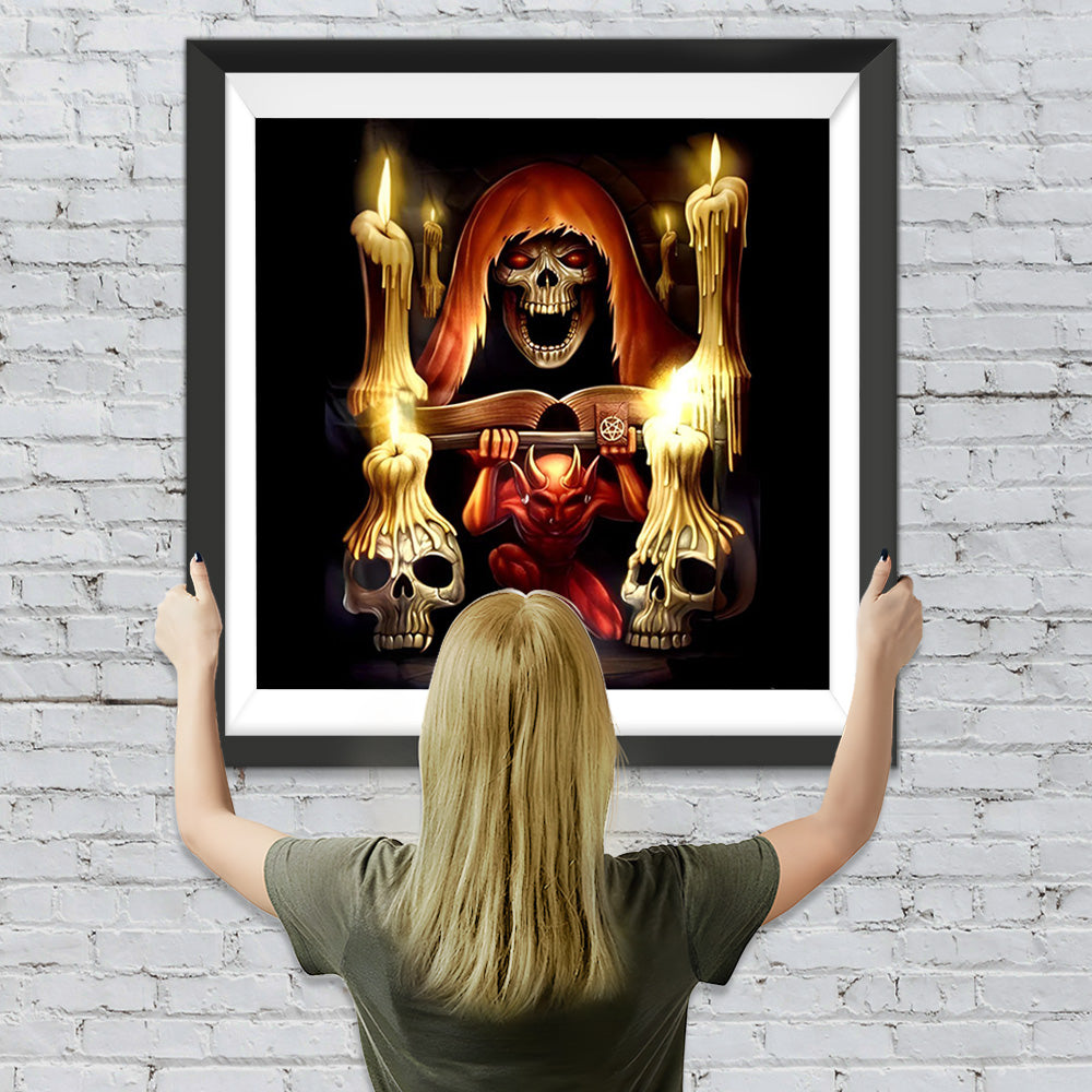 Schrecklicher Skelett-Tod Diamond Painting