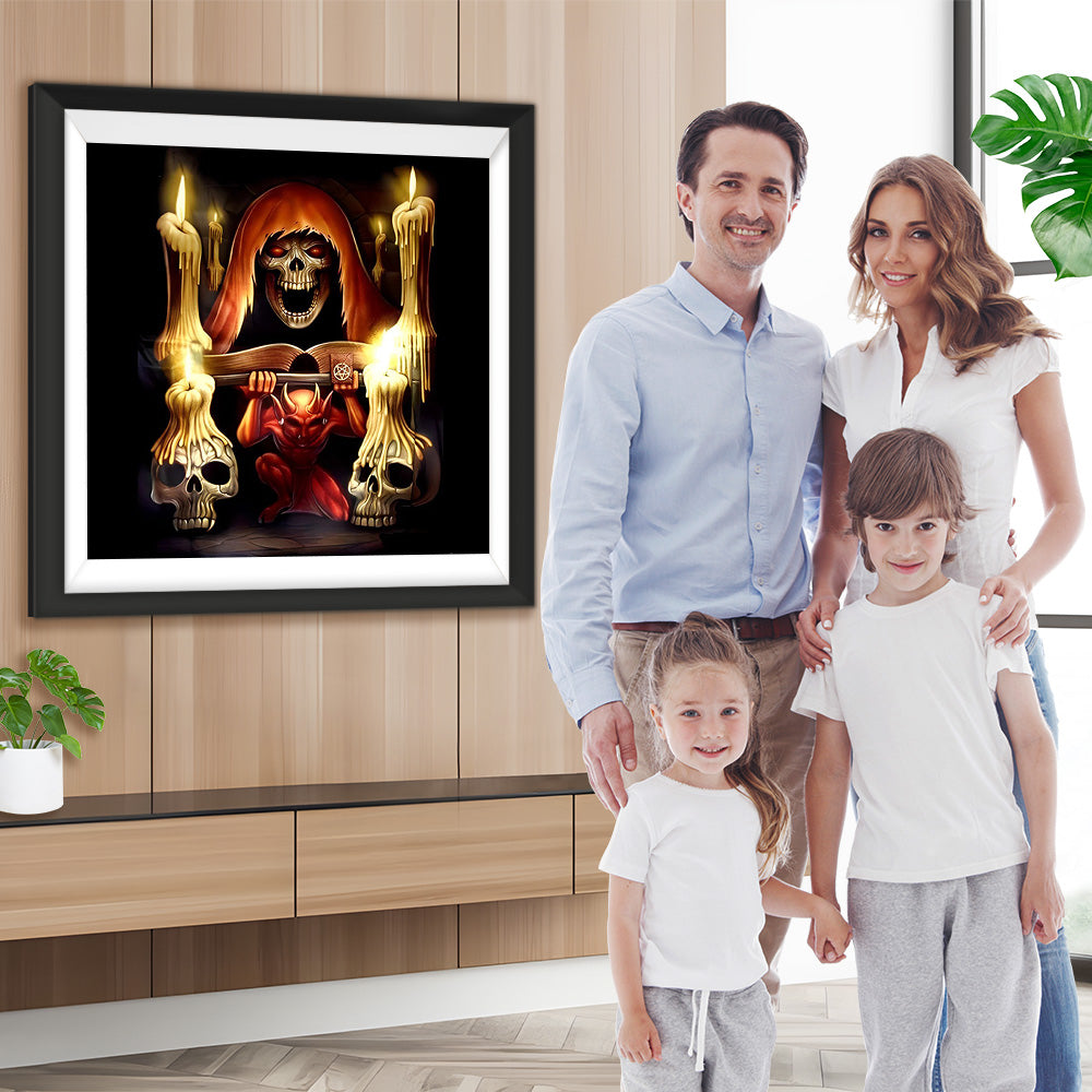 Schrecklicher Skelett-Tod Diamond Painting