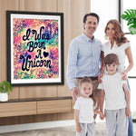 Schrift Einhorn Diamond Painting